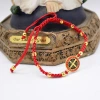 E-commerce foreign trade hand-woven oil-dripping ID Chinese knot St. Benedict bracelet Specification image